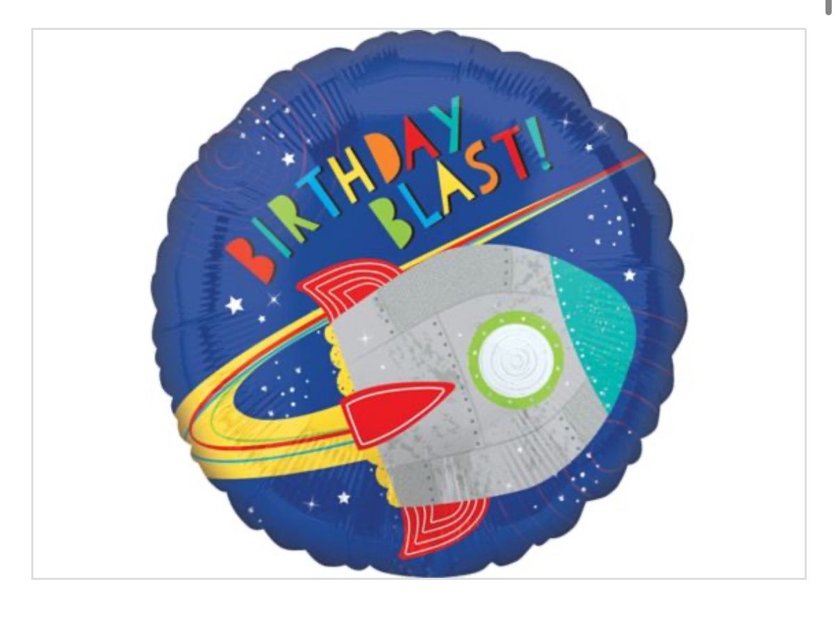 Blast Off Birthday Foil Balloon