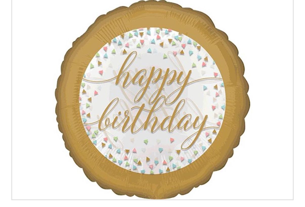 Happy Birthday Pastel Foil Balloon, 18 Inches