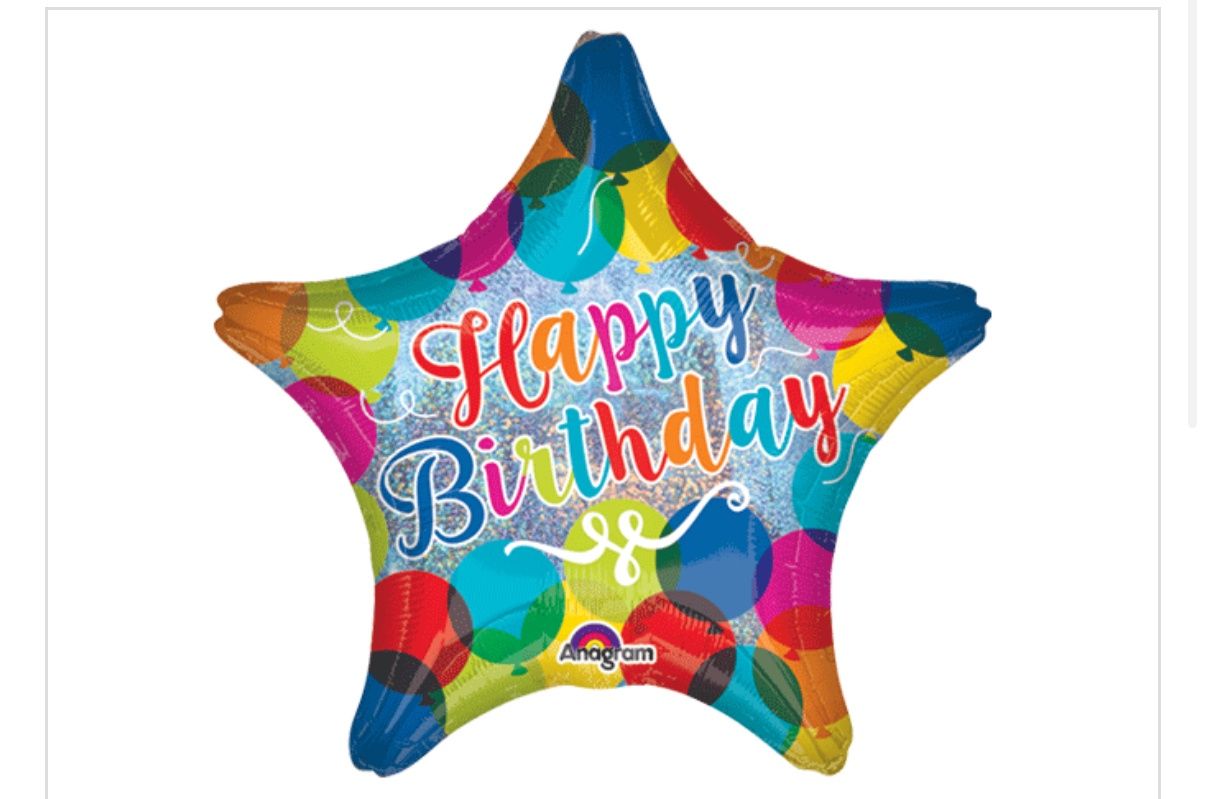 Loftus International A3-3808 18 in. Birthday Sparkle Balloons Holographic