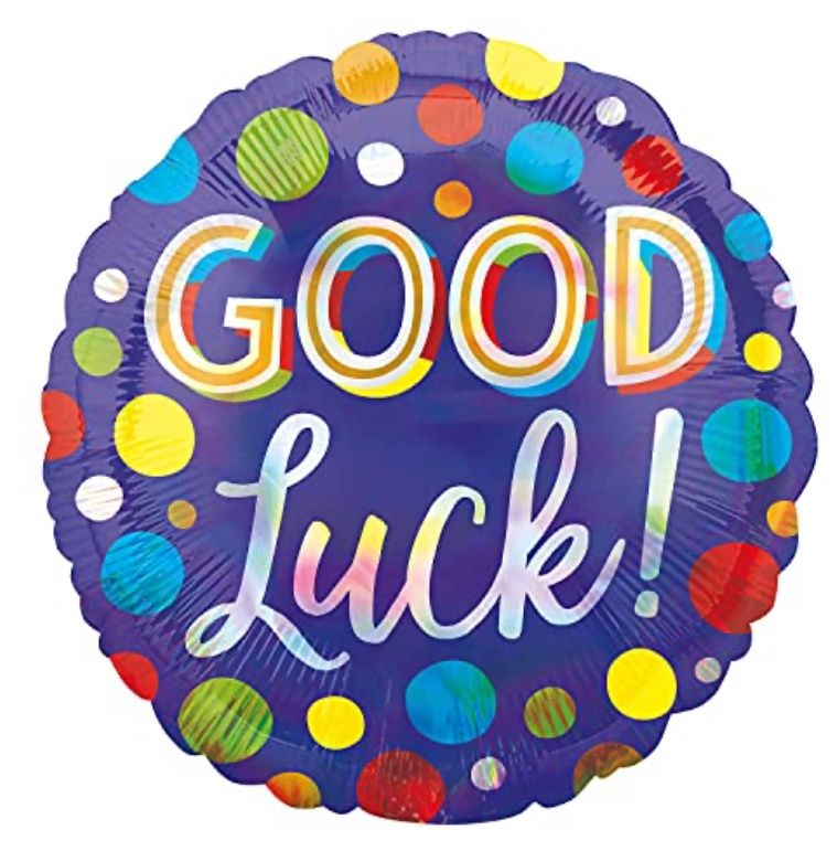 18&quot; Good Luck DOTS Iridescent Holographic
