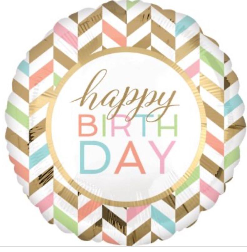 Happy Birthday Pastel Supershape Balloon