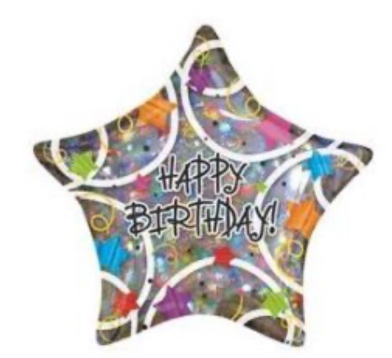 32 in. Packaged Happy Birthday Stars Balloon