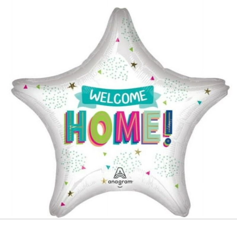 Welcome Home 28 Star Foil Balloon