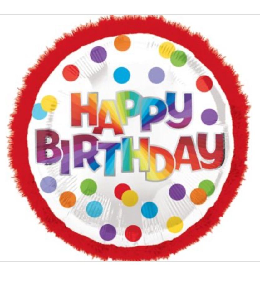 Giant Red Boa Rainbow Happy Birthday Balloon, 28in