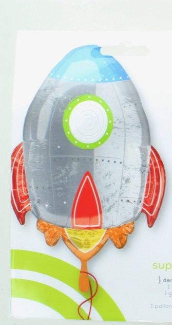 29 in. Blast Off Birthday Jumbo Shaped Foil Balloon