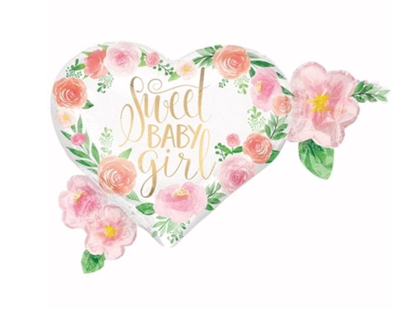Floral Baby Girl Super Shape Balloon