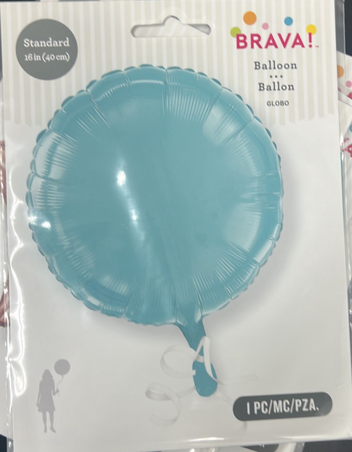 Teal Mylar Circle Balloon 12.5 in. 