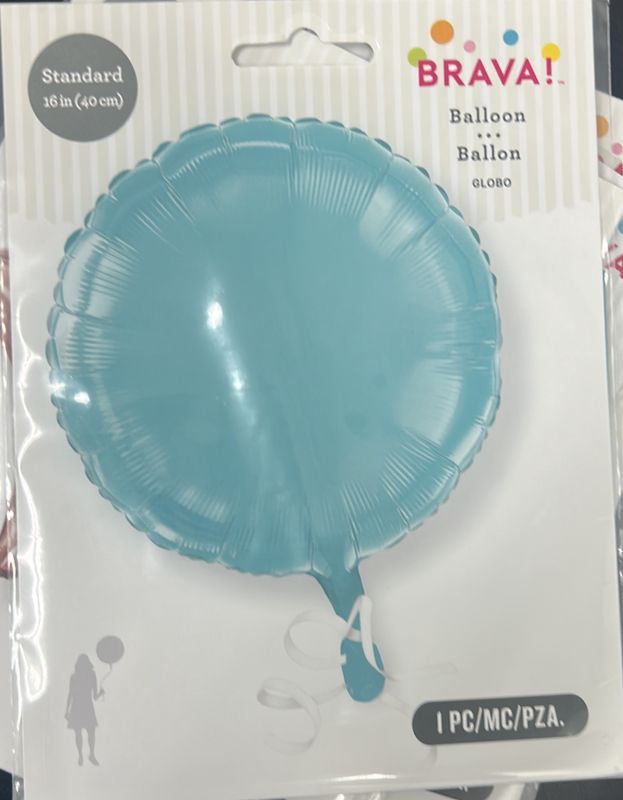 Teal Mylar Circle Balloon 12.5 in. 