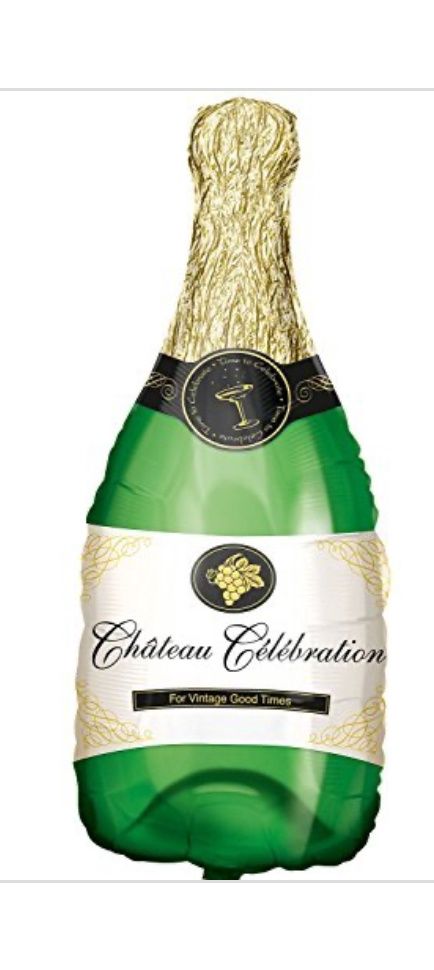 Champagne Bottle Super Shape Foil Balloon 14in X 36in