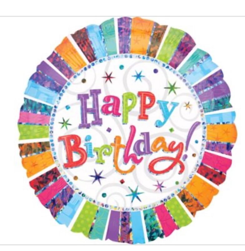 32 in. Radiant Birthday Prismatic Balloon