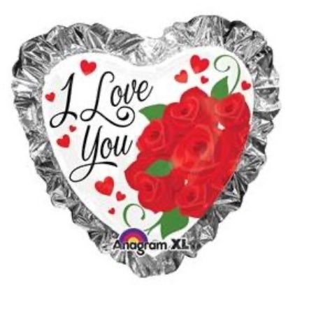 28 Inch LOVE YOU RUFFLE SHP BALLOON