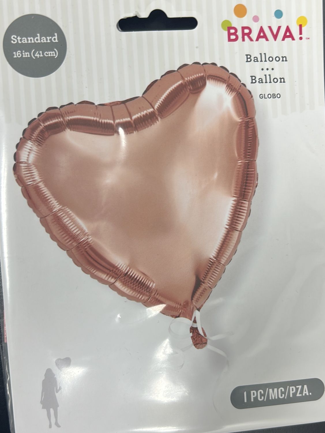 Rose Gold Heart Balloon 12.5 in. 