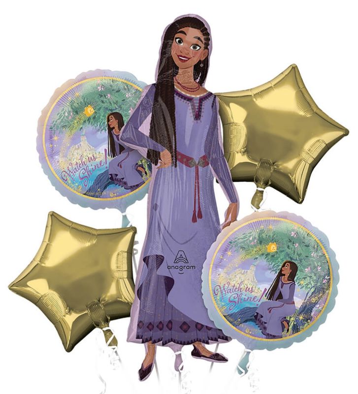 Disney Wish 5pc Foil Balloon Bouquet