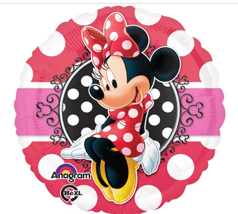18” Minnie Mouse Portrait Red Theme Foil / Mylar Balloon