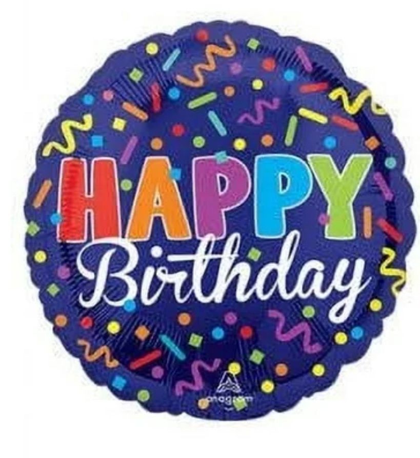 Happy Birthday Party Confetti 18 Inch Foil Mylar Balloon