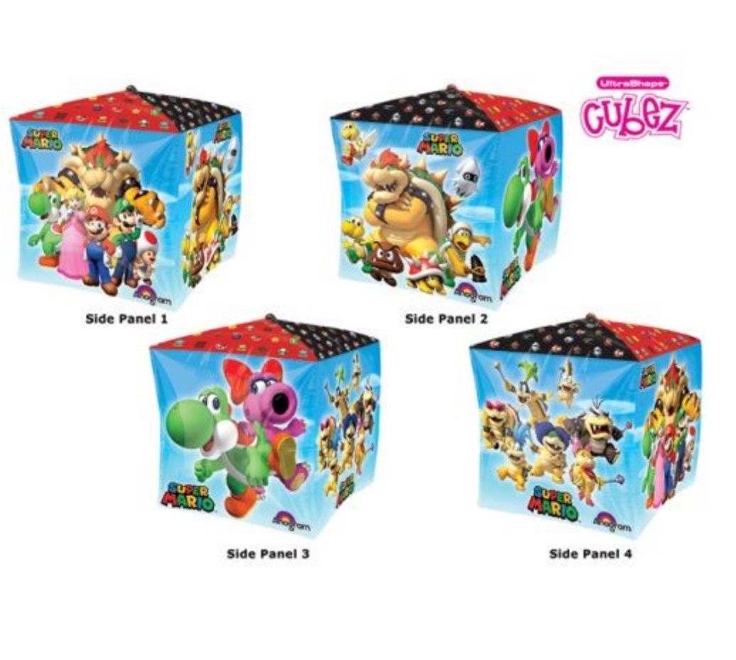 Super Mario Bro Cubez Square Foil Balloon, 15 in