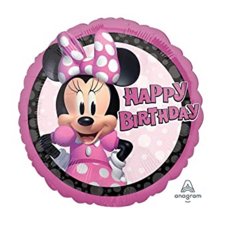 18 in. Minnie Mouse Forever Birthday Foil Balloon