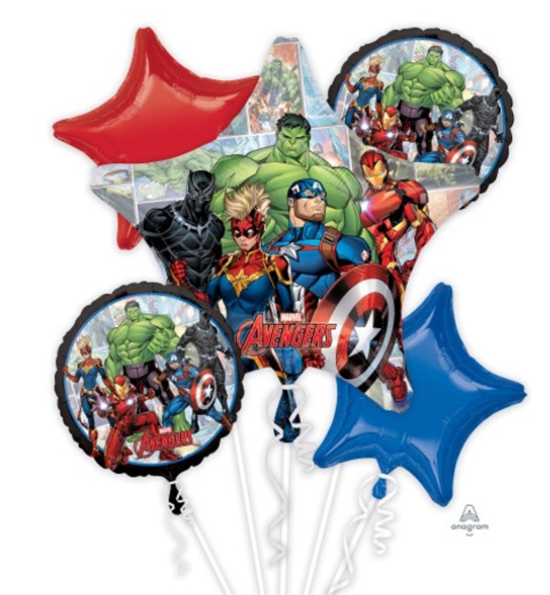 Marvel Avengers 5pc Power Unite Foil Balloon Bouquet