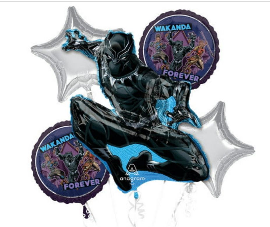 Black Panther Balloon Bouquet (5 Pieces)