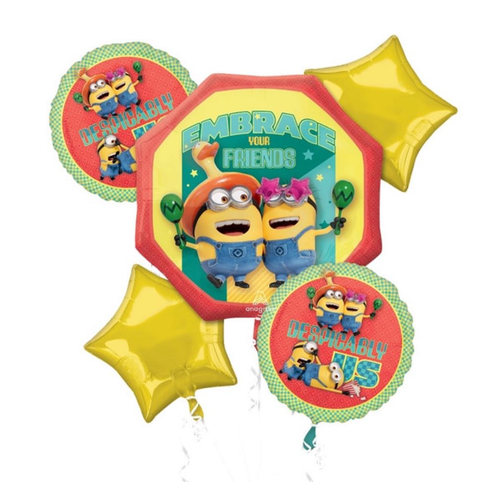Despicable Me 4 Minions Balloon Bouquet