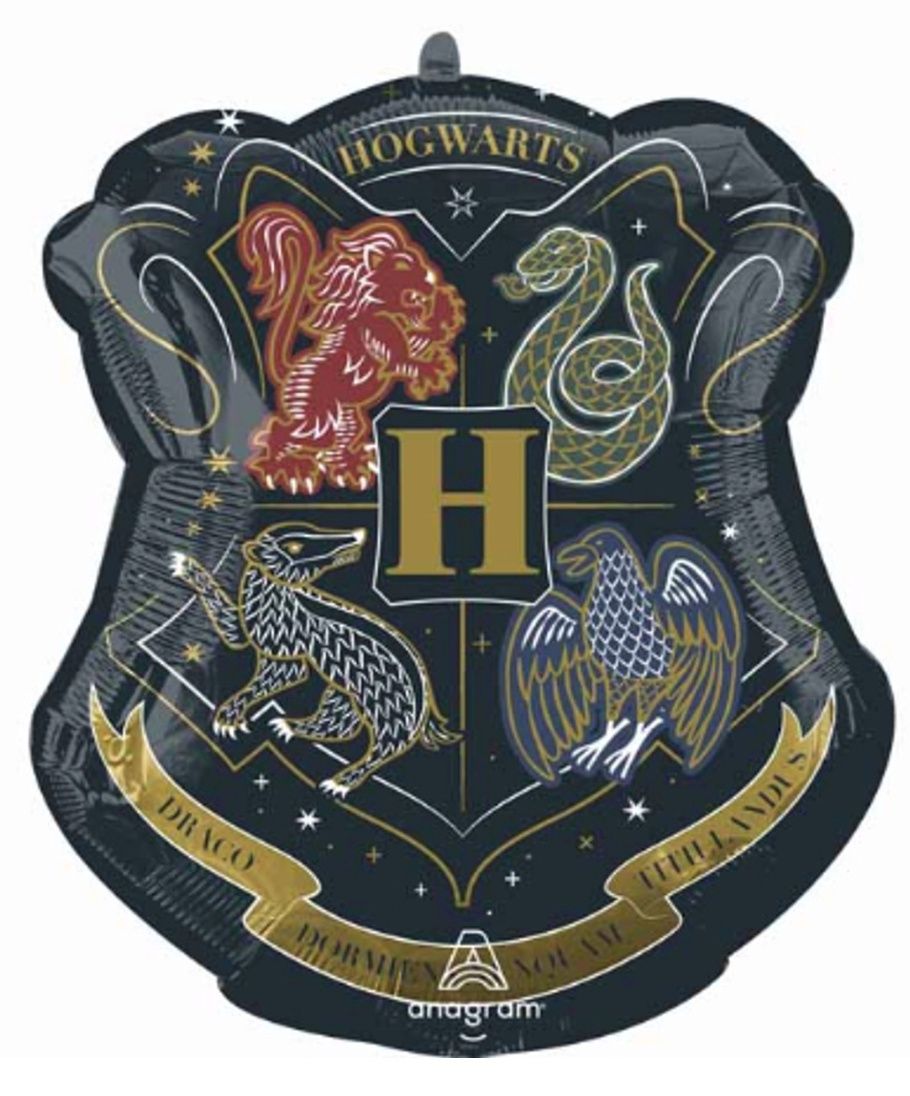 22&quot; Harry Potter Hogwarts Crest All Houses Supershape Foil Balloon