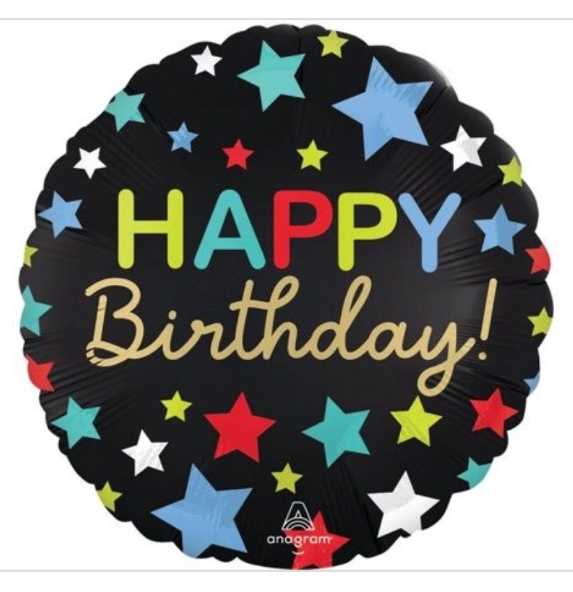 Happy Birthday Stars 18 Foil Balloon