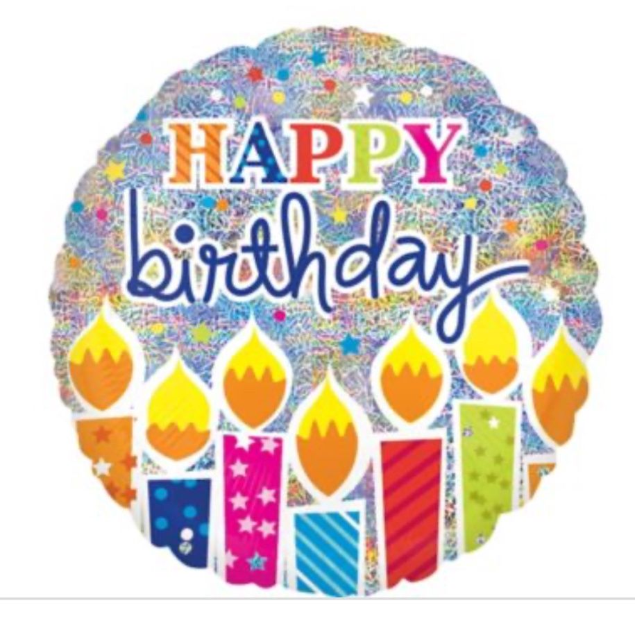 Happy Birthday Balloon - Prismatic 17in