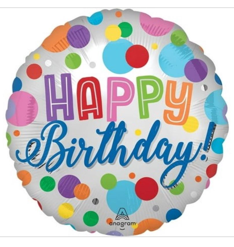Happy Birthday Orbs 18 Foil Balloon