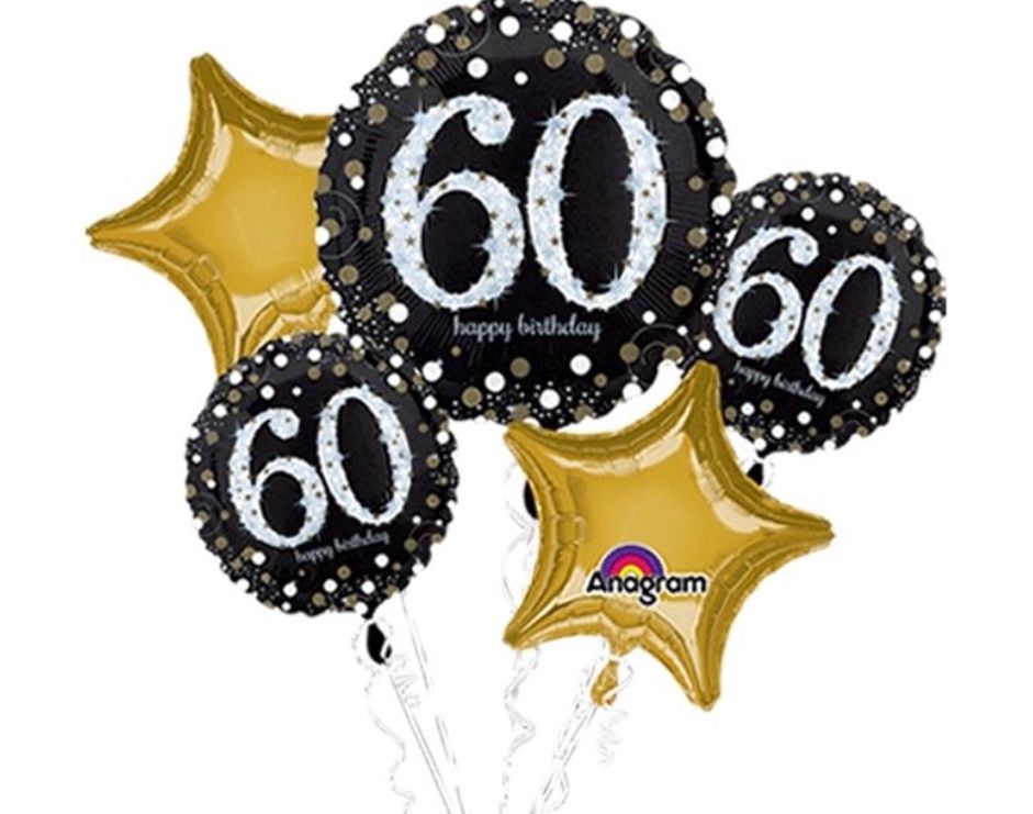 Sparkling Birthday 60 Bouquet of Balloons