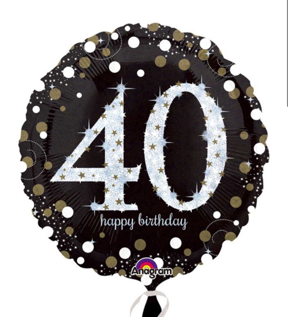 Foil Balloon - Sparkling Birthday 40