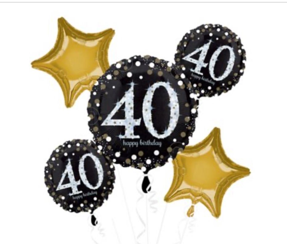 Sparkling Birthday 40 Bouquet of Balloons