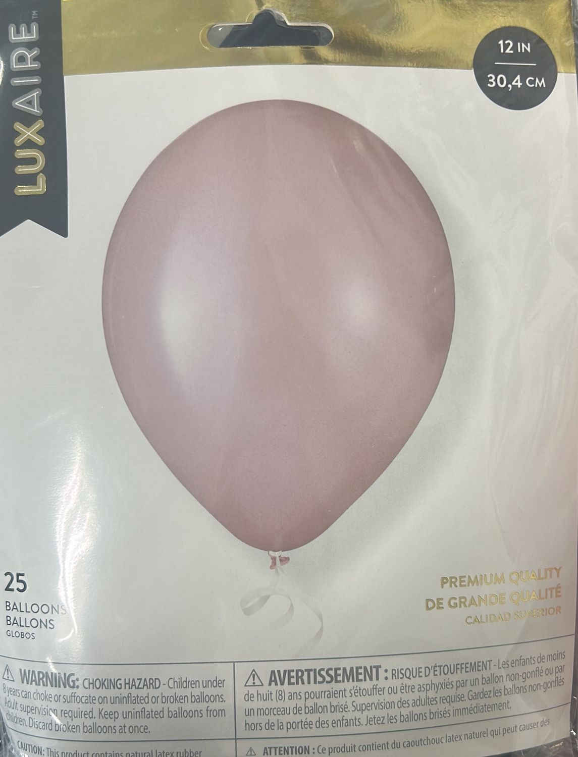 Pink LuxAire 25 Count 12” Balloons
