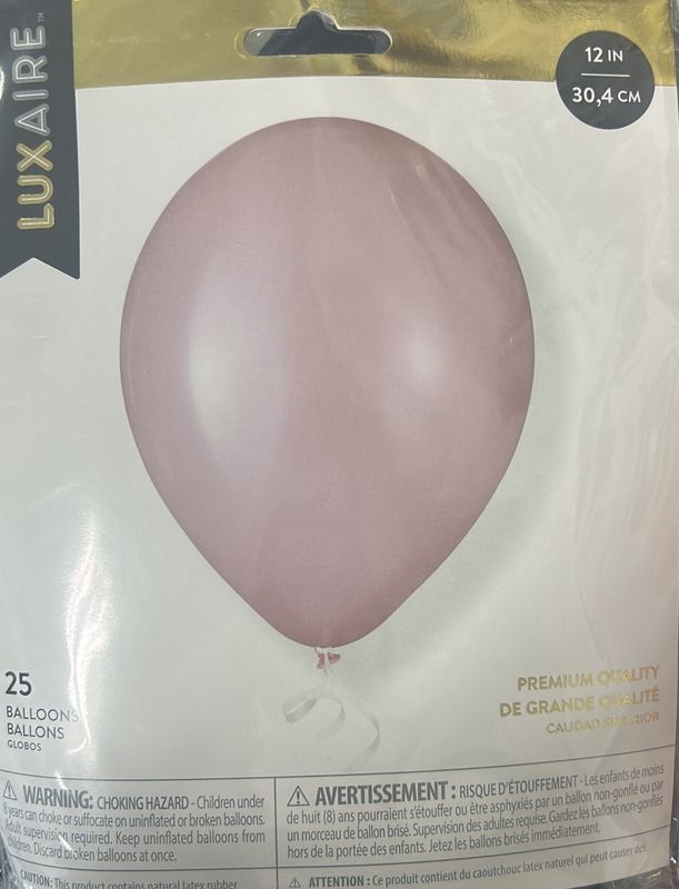 Pink LuxAire 25 Count 12” Balloons
