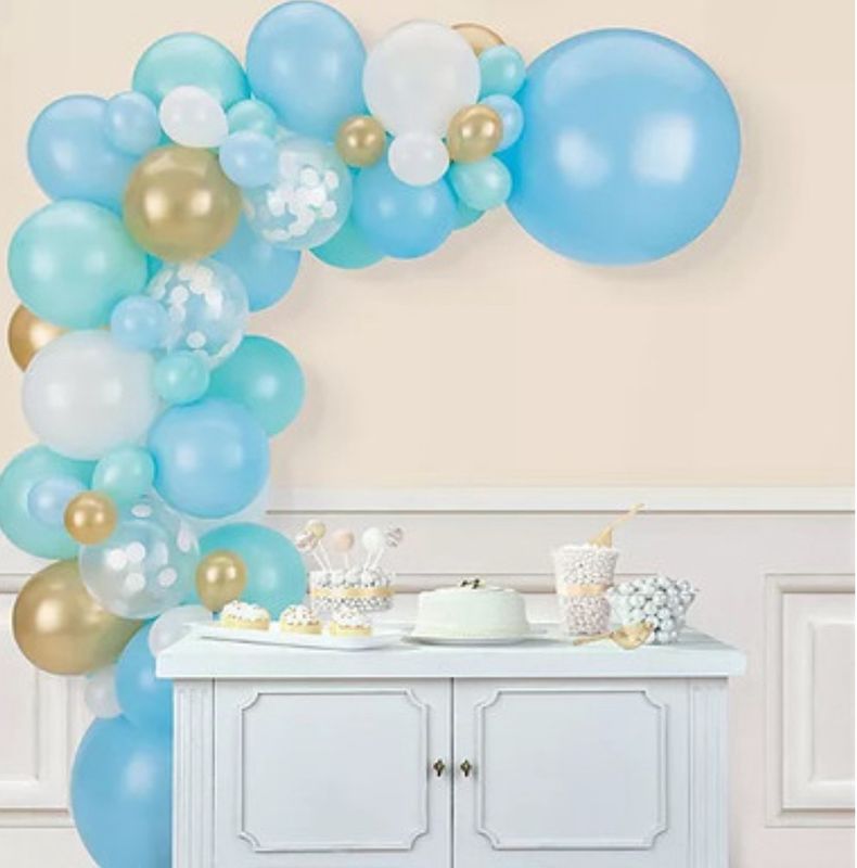 Pastel Blue Air-Filled Balloon Garland Kit