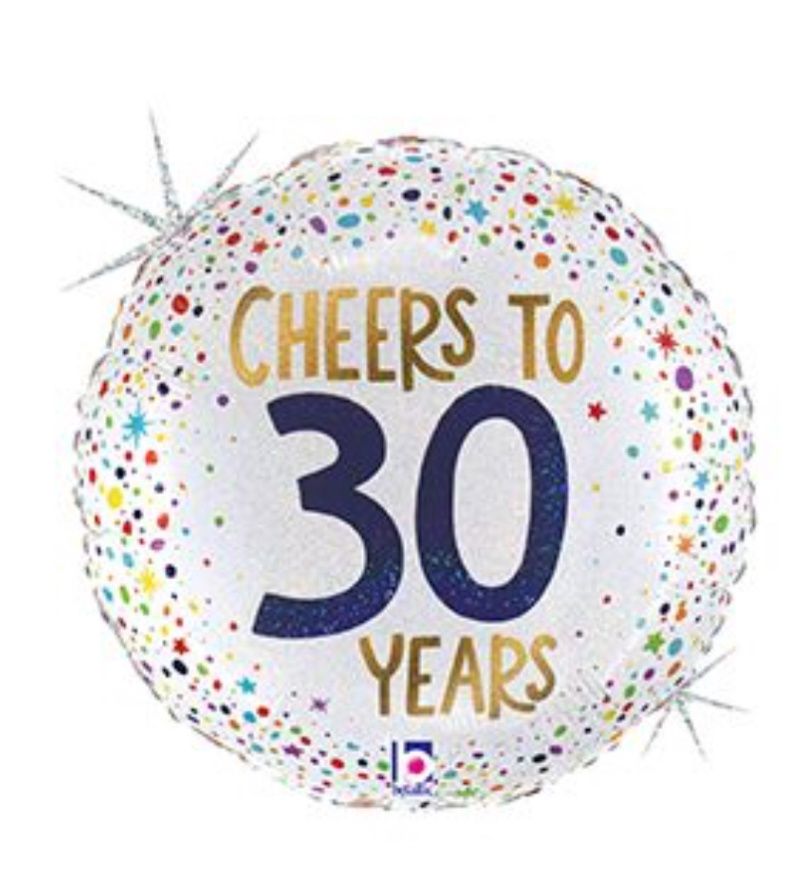 18&quot; Cheers To 30 Years