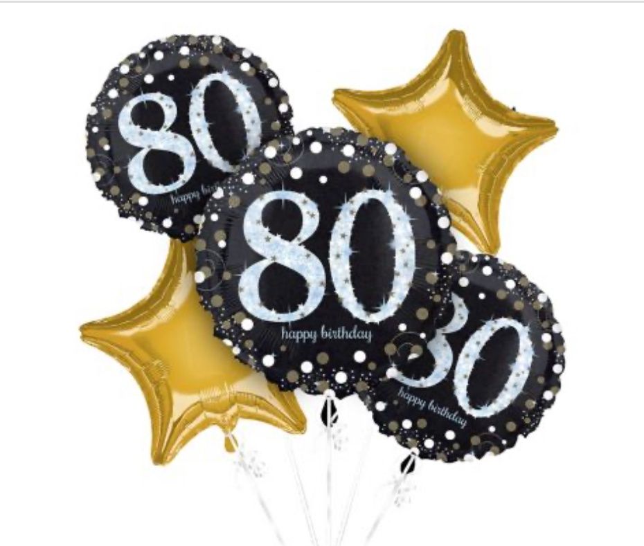 Sparkling Birthday 80 Bouquet of Balloon