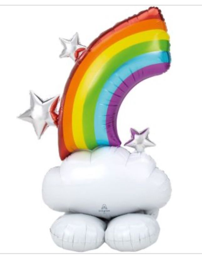 Rainbow Mylar Balloon Unicorn Themed Birthday Party Decor