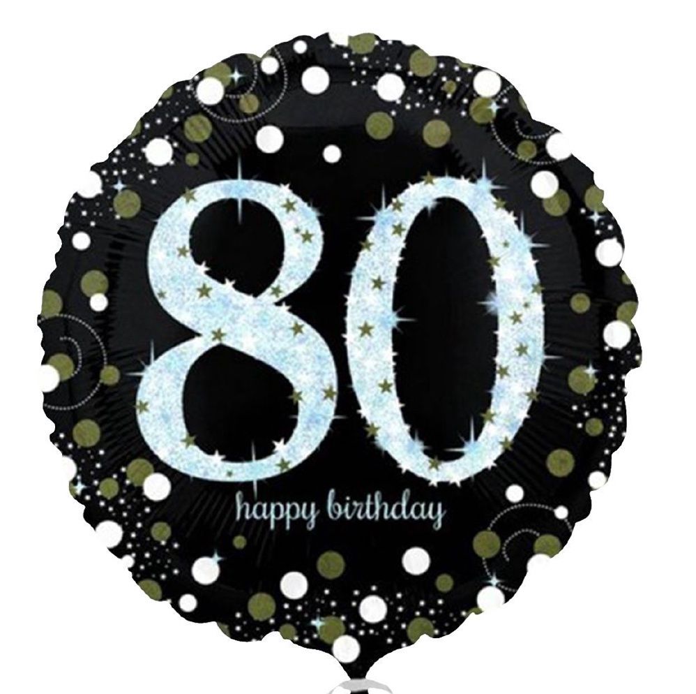 Foil Balloon - Sparkling Birthday 80