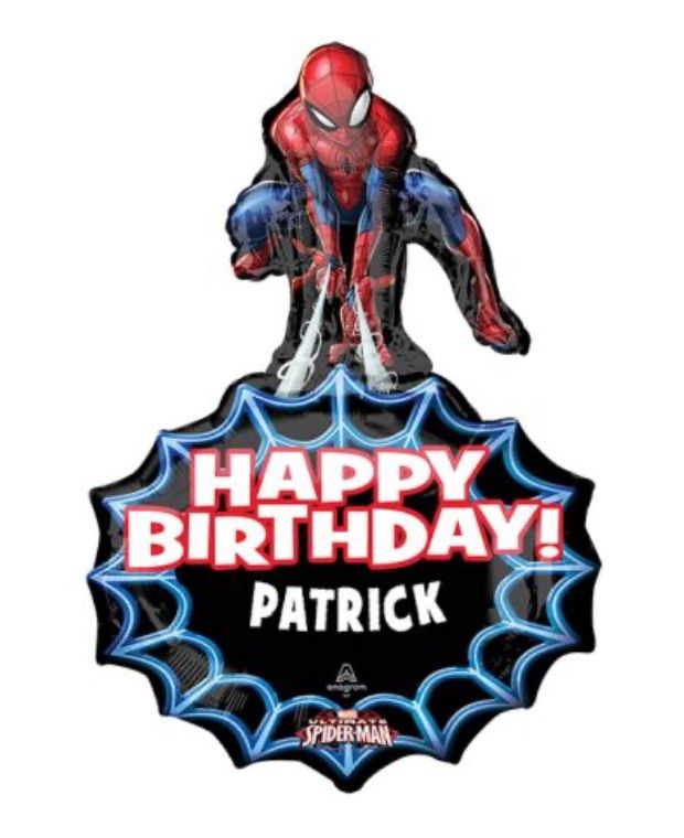 Spiderman Happy Birthday DIY Personalized Super Shape Balloon