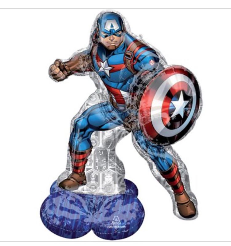 Marvel Captain America Airloonz Standing Air-Filled Balloon, 48 Inches