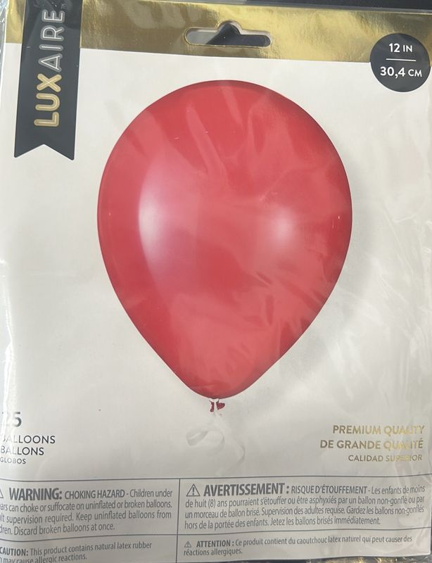 Red LuxAire 25 Count 12” Balloons