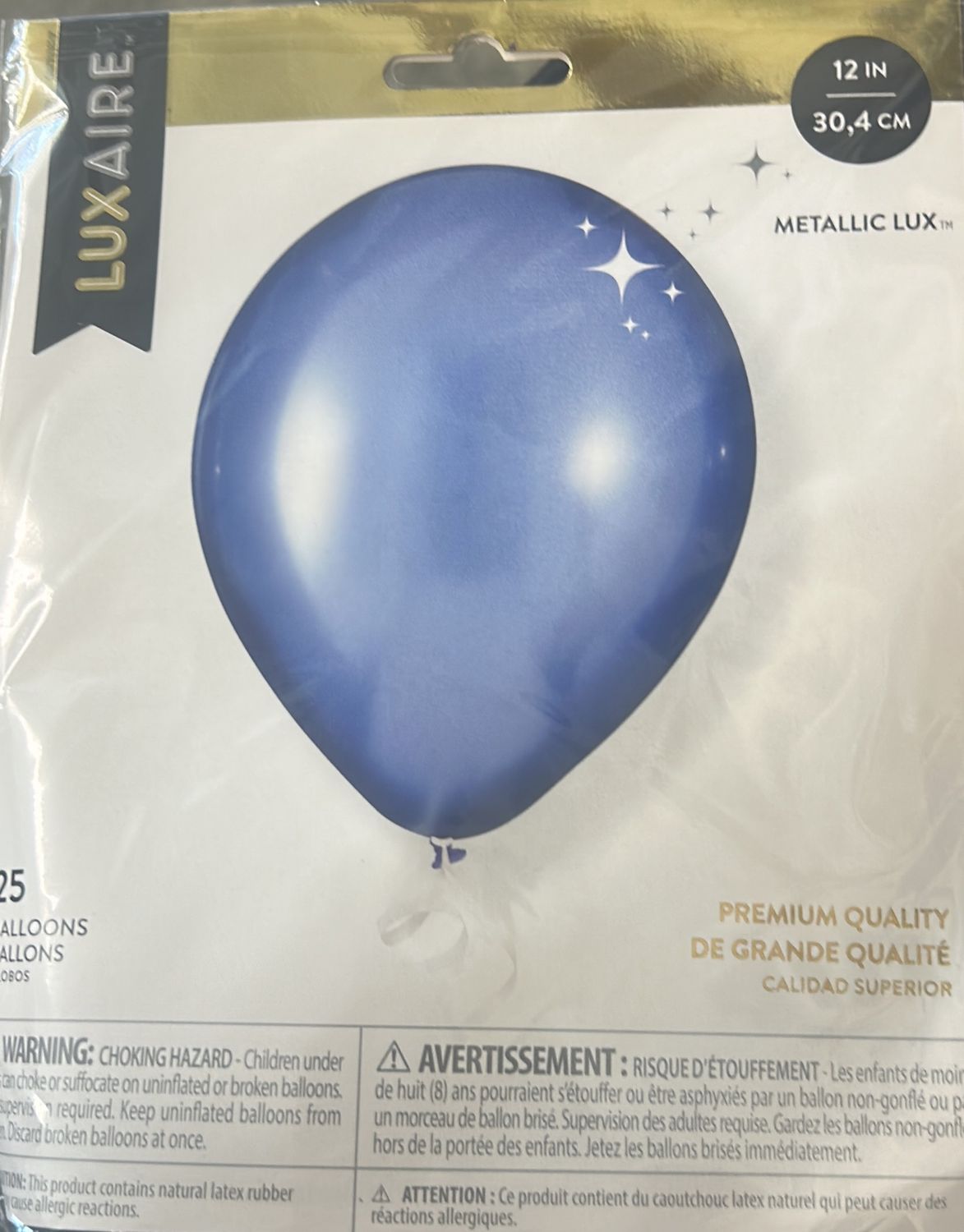Blue LuxAire 25 Count 12” Balloons
