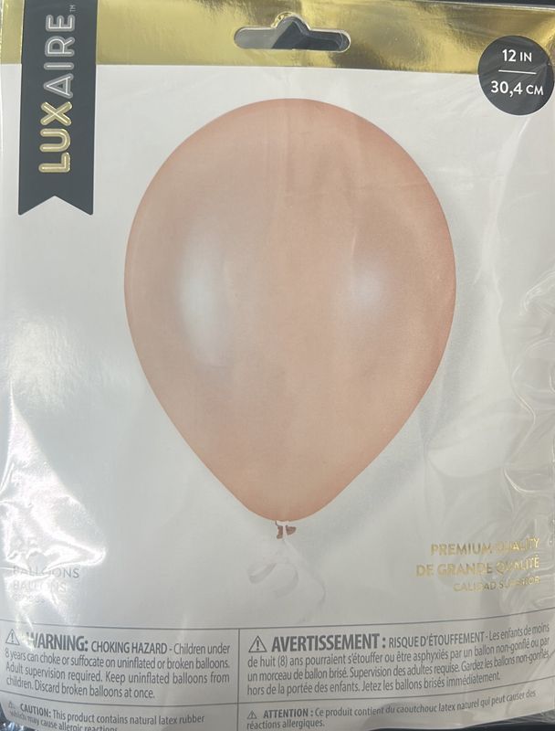 Peach LuxAire 25 Count 12” Balloons