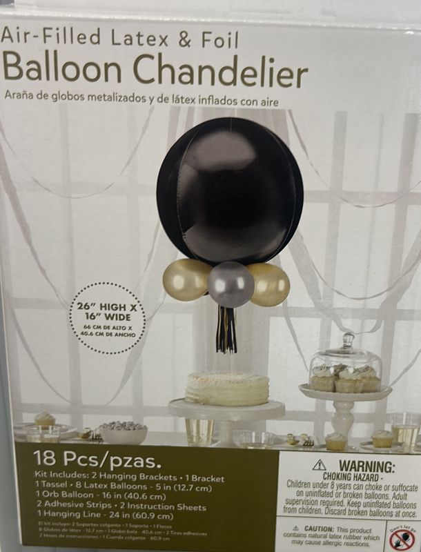 Lux Latex &amp; Foil Orb Balloon Chandelier