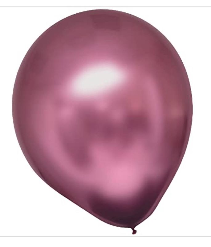 Round Satin Luxe Latex Balloon - 11&quot; - Metallic Pink - 6 Pcs