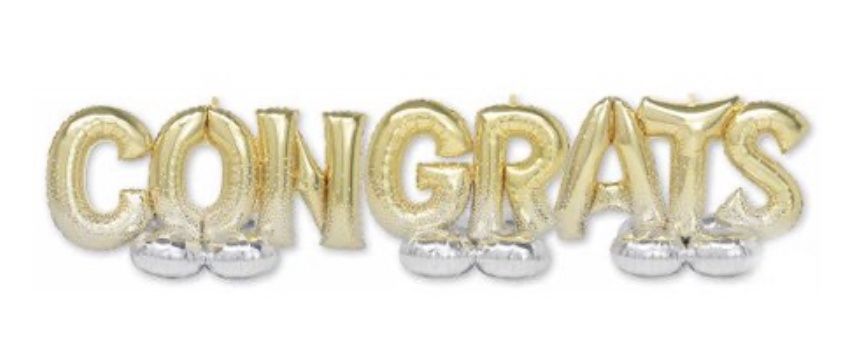131 Inch Congrats Deluxe Airloonz Foil Mylar Balloon