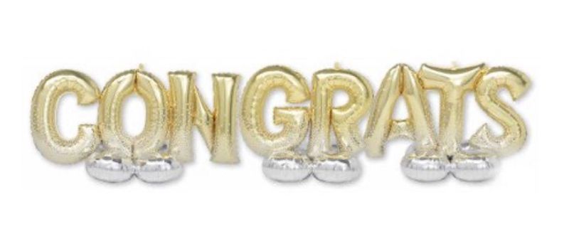 131 Inch Congrats Deluxe Airloonz Foil Mylar Balloon