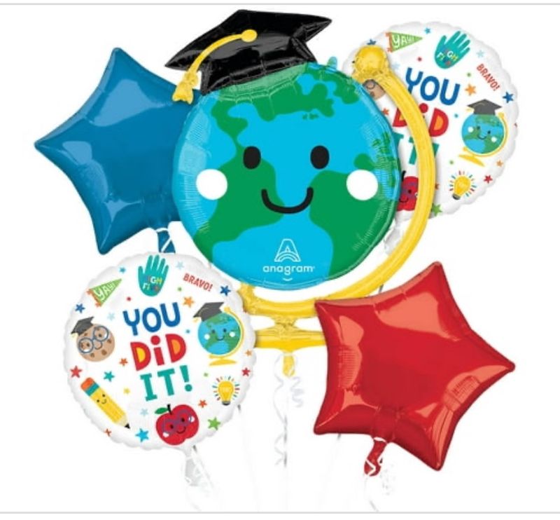 Graduation Fun Bouquet Foil Mylar Balloon