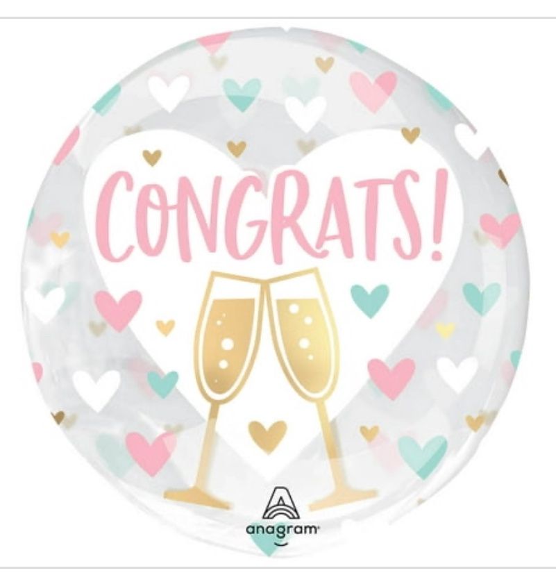 18 Inch Clearz - Congrats Hearts