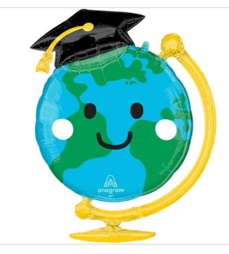 Graduation Fun Globe Supershape Balloon, 29 Inches